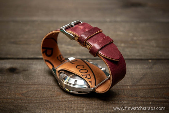 Watch strap, watch band, leather watch strap, leather watch band, finwatchstraps