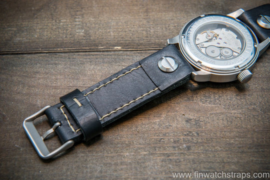 Watch strap, watch band, leather watch strap, leather watch band, finwatchstraps