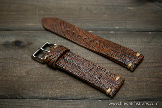 Ostrich legs leather watch strap - finwatchstraps