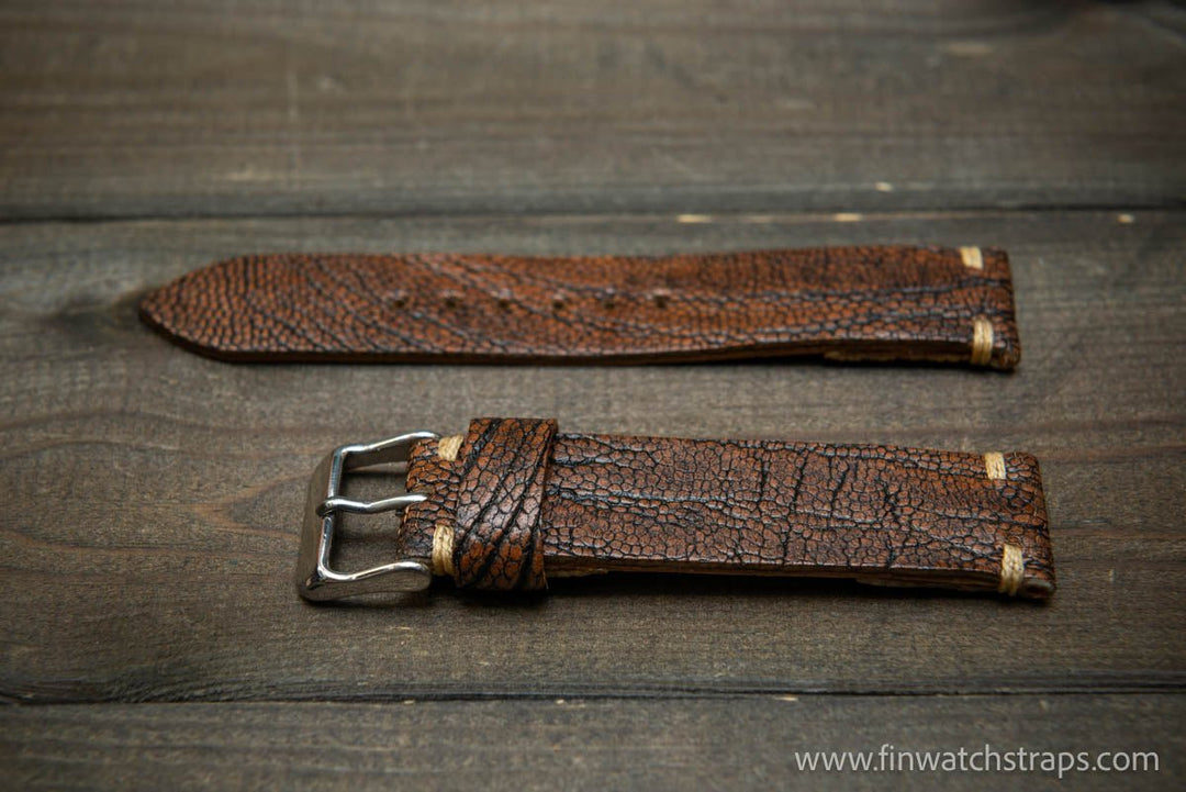 Ostrich legs leather watch strap - finwatchstraps