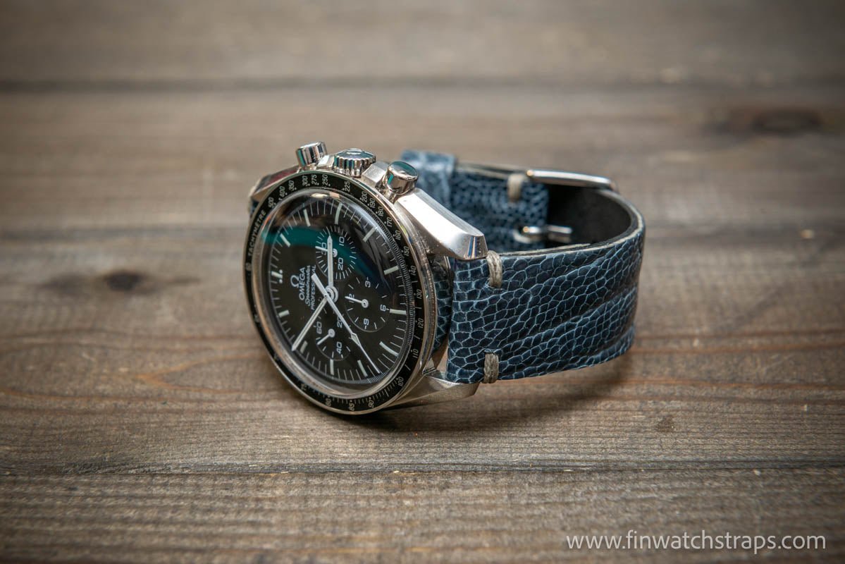 Ostrich legs leather watch strap - finwatchstraps