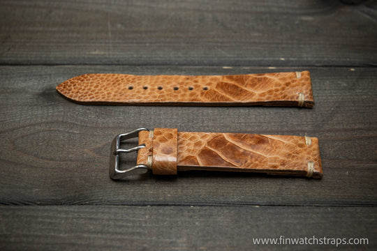 Ostrich legs leather watch strap - finwatchstraps