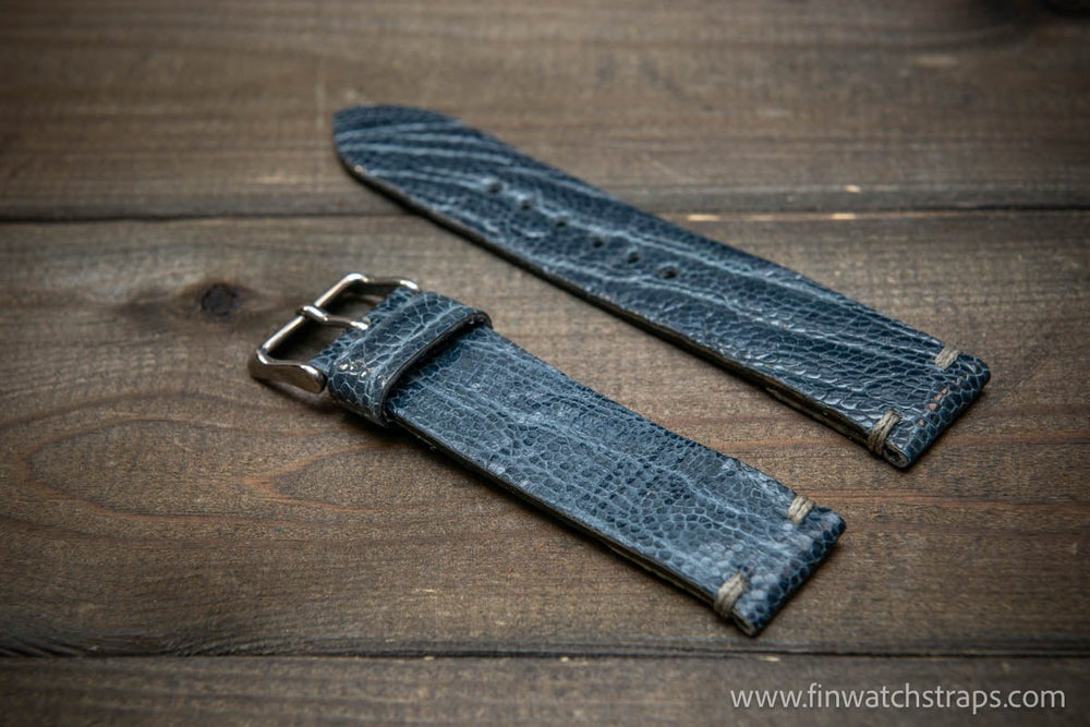 Ostrich legs leather watch strap - finwatchstraps