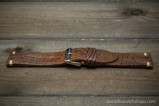 Ostrich legs leather watch strap - finwatchstraps