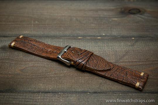 Ostrich legs leather watch strap - finwatchstraps