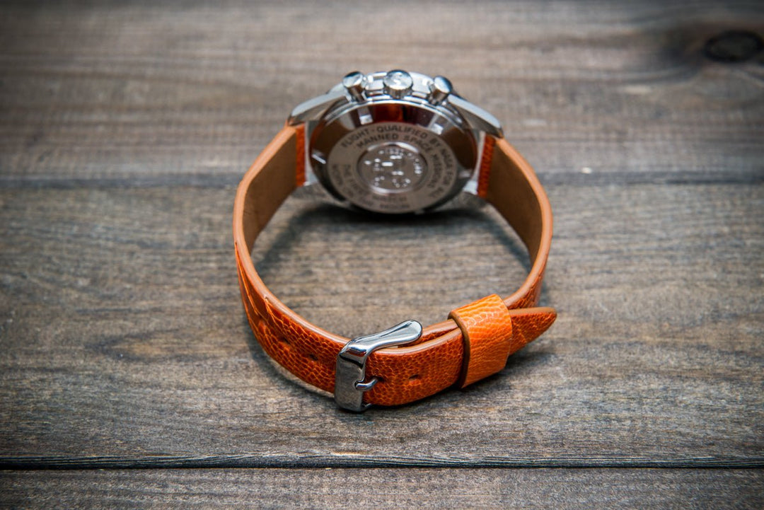 Ostrich legs leather watch straps/ Orange color
