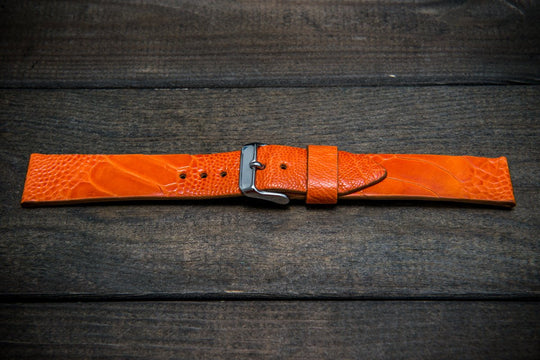 Ostrich legs leather watch straps/ Orange color