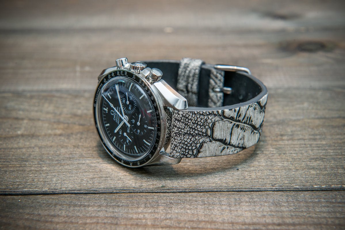 Ostrich legs leather watch straps.