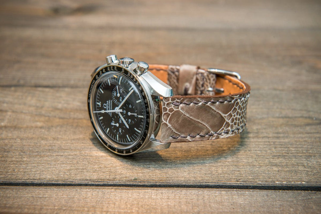 Ostrich legs leather watch straps/ Vintage beige