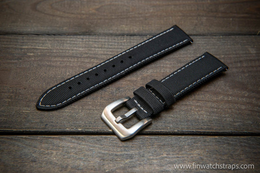 Sailcloth waterproof watch strap. PAM style buckle. - finwatchstraps