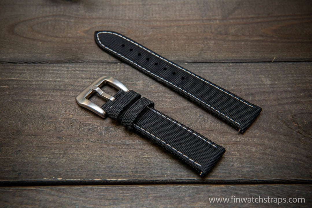 Sailcloth waterproof watch strap. PAM style buckle. - finwatchstraps