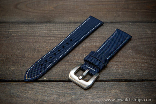 Sailcloth waterproof watch strap. PAM style buckle. - finwatchstraps