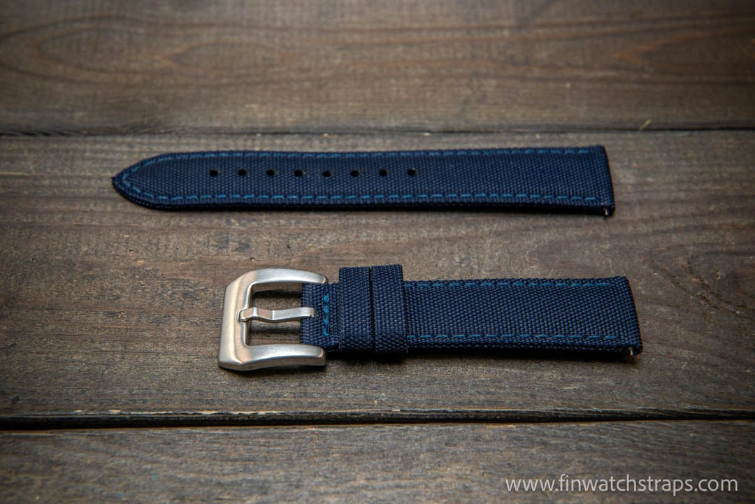 Sailcloth waterproof watch strap. PAM style buckle. - finwatchstraps