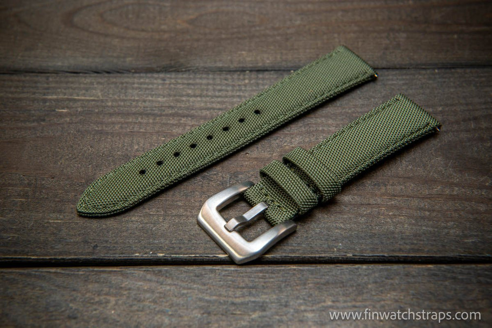 Sailcloth waterproof watch strap. PAM style buckle. - finwatchstraps