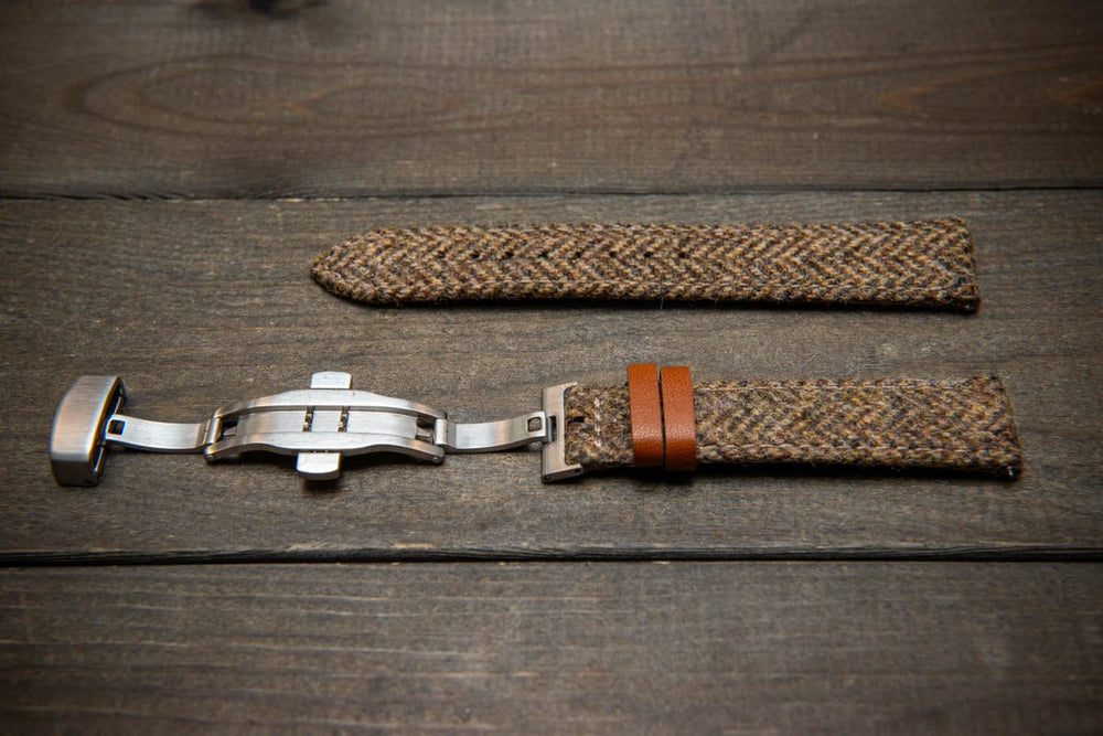 Tweed watch strap, Watch band made of HARRIS TWEED®. 